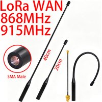 915MHz soft antenna LoRa Wan 868MHz whip antenna for Meshtastic high efficiency omnibearing antenna SMA 1PCS +10CM U.FL Cable