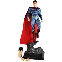 50cm Super Man Anime Figure Superm Dawn Of Justice Action Figure Pvc 2 Heads 2 Hands Statue Ornament Children Toys Gift