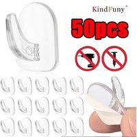Transparent Strong Adhesive Mini Hook for Kitchen Door Bathroom Mirror Cabinet Jewelry Storage Non-Marking No Punching Required
