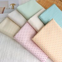 100%Cotton Polka Dot Poplin Fabric Classic Small Round Dots for Sewing Children's Clothing,Hair Loops Handmade DIY Fabrics 0.5m