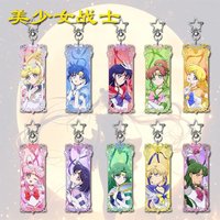 Sailor Moon Surrounding Cartoon Anime Star Keychain Cute Beautiful Girl Acrylic Creative Trendy Accessories Gifts for Friends