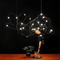 Flock of Light LED Chandelier art Firefly lamp Engineering minimalist dining lamp Hotels foyer Kitchen island counter star Lamp
