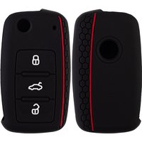 Silicone Car Flip Key Fob Case Cover For SKODA Fabia Octavia For SEAT Leon Toledo Altea Ibiza For VW Golf Polo Bora Beetle