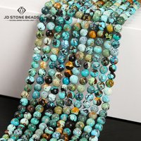 Natural Stone Hubei Turquoise Bead Round Loose Spacer Small Beads 2 3 4mm For Jewelry Making DIY Bracelet Necklace Accessory