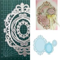 Oval Pattern Metal Cutting Dies Stencils For DIY Scrapbooking Decorative Handcraft Die Cutting Template Mold