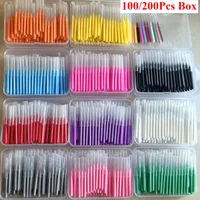 100 Pcsbox Interdental Brushes Health Care Tooth Escova Interdental Cleaners Orthodontic Dental Teeth Brush Oral Hygiene Tool
