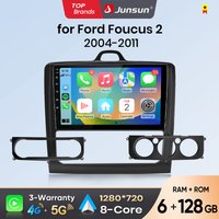 Junsun Android Auto Autoradio für Ford Focus 2 2004 2005 2006 2007 2008 2009 2010 2011 Multimedia Wireless Apple CarPlay Smart Intelligent Systems IPS Touchscreen Stereo Videoplayer 2 Din Autoradio
