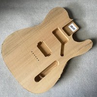 JB225 Unfinished Natural Solid Wood String Through HH Pickups TL Electric Guitar Body Right Hand No Paints Replace&DIY Parts