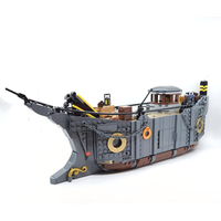 1098piece MOC Creative Series Classic Pirate Ship Model DIY Building Block Toy - Holiday and Birthday Gift