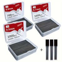 Mechanical Pencil Lead 0.5 0.7 0.9mm 2B 60mm Art Drawing Automatic Pencil Replaceable Refills with 2 Tubes Stationery