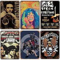 Metal Tin Sign Rock Band Retro Metal Plaque Poster for Bar Club Wall Decor Vintage Home Art Wall Plate Hanging Plaque