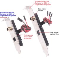 Optical Fiber Coaxial Digital Sound Card 24BIT 192KHz SPDIF Daughter Card DAC DTS Decoder Baffle For Desktop Motherboard