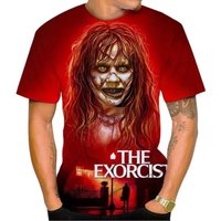 Summer The Exorcist 3D Print T-Shirts Streetwear Horror Men Women Fashion Short Sleeve T Shirt O-Neck Male Tees Tops Clothing
