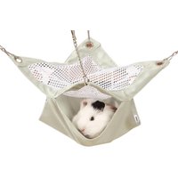 Guinea Pig Rat Ferret Hammock Bed Chinchilla Hamster Squirrel Hanging Hammock Waterproof and Breathable Bed (Green,Large)