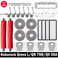 Roborock Qrevo L/QR 798/QV 35A/QR 598 Robot Vacuums Cleaner Accessory Dust Bag Main Side Brush Hepa Filter Mop Cloths Spare