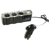 Unusual Car Cigarette Lighter Power Spliter Sockets USB DC Charger Adapter 12V 3 Way