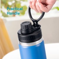 2 Wide-Mouth Bottle Spout Caps for 12, 16, 18, 22, 32, 40, 64oz Sports Water Bottles, Replacement Caps for Space Bottles