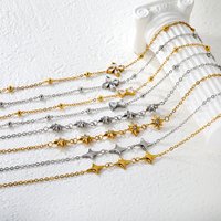 Minimalist Bow Flower Star Bracelet Fashionable and Elegant Stainless Steel Party Jewelry Light Luxury Accessory Gift for Girls