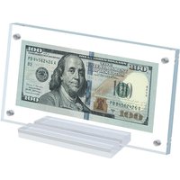Acrylic Desktop Banknote Display Frame Transparent Paper Currency Collection Stand Frame For Collectors Ticket Protector