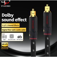 5.1 Digital Optical Audio Cable Toslink Cable 24K Gold-Plated Connector for HIFI Video DVD TV Hi-end Fiber Optic Audio Cable