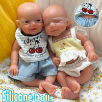 8Inch/20CM Full Body Silicone Bebe Reborn Girl&Boy Dolls Waterproof Cute Newborn Bebe Dolls Handmade Lifelike Real Reborn Doll