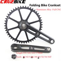 CRUZbike Folding Bike Crankset Ultralight 155/160/165/170/175mm Hollow Tech Crank Aluminum Alloy Bicycle Parts Accessories