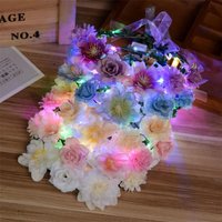Led Headband Multicolor Light Hairband Glow Hairband Floral Flower Headband For Festival Girls Party