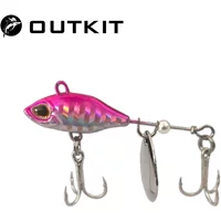OUTKIT Long Shot Rotating Tail VIB vibration Bait Spinner Spoon Fishing Lures Jigs Tractor Fishing Hard Baits Tackle Pesca