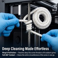 2Pcs 8mm Microfiber 3D Printer Z-Axis Lead Screw Cleaning Rope Gear Floss Maintenance Tool for Bambu Lab Creality Ender Prusa
