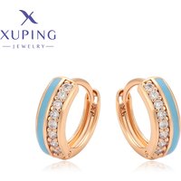 Xuping Jewelry Fashion Charm Simple Copper Alloy Gold Color Hoop Earrings for Women Party Gift X001026058