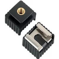 1pcs Cold Hot Shoe Adapter Standard Mount Hotshoe to 1/4 Screw Speedight Tripod Flash Hot Shoe Mount Adapter Studio Accessories