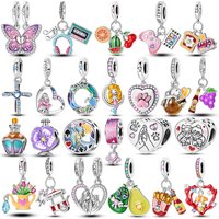 Newest Charms Silver Plated Cross Turtles Bees Avocado Charm Beads Fit Original Bracelet DIY Women Jewelry Gift
