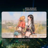 Playmat Final Fantasy Aerith Tifa 600 X 350mm Playmat Deskmat Stitched Edges Mousepad Gaming Table Office Accessory Mouse Mats