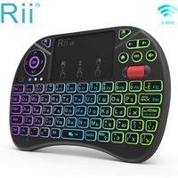 Rii X8 2.4GHz Wireless Russian/English/French/Spanish Remote Control Keyboard With Touchpad Backlit For Android TV Box Pc