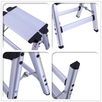 AT69 -1 Step Stool Folding Ladder Herringbone Portable Aluminum Alloy Ladder For Outdoor Camping Thickened Stool