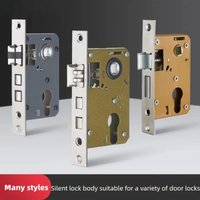 High-Security Anti-Theft Lock Cylinder with Single Tongue, Mute Mechanism and Heavy-Duty Spring for Residential Wooden Doors