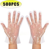 Clear Disposable Gloves Transparent Plastic Gloves Latex Free Food Prep Safe Gloves for Cooking Cleaning BBQ Kitchen Things