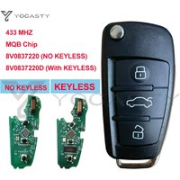 YOCASTY 8V0837220D 8V0837220 Remote Fob Flip Smart Key MQB 48 Chip 434MHZ For AUDI A3 S3 2012 2013 2014 2015 2016 2017 2019