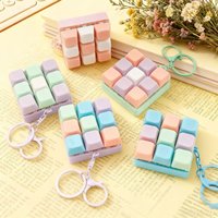 Keyboard Fidget, Mechanical Button Keyboard Clicker Keychain, Macaron color Stress Relief Gifts for Relieve Stress and Pass Time
