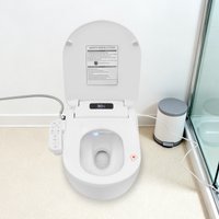 Intelligent Smart Toilet Seat, Electric Shower Toilet Seat with Hot Air Drying, Adjustable Water Temperature, LED Display