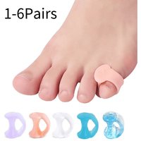 1/2/3/4/5/6Pairs Gel Toe Separator Pinky Toe Spacers Little Toe Cushions for Preventing Rubbing Relieve Pressure Foot Care Tool