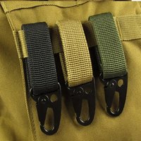 1-3 PCS.Tactical Hanging Buckle Molle Nylon Webbing Carabiner Belt Triangle Keychain for Outdoor Climbing Camping Tool Accessory