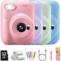 Instant Print Camera for Kids, 3.0" Kids Camera for 6-12 Year, 32MP HD 1080P Digital Camera with 3 Rolls of Printer Paper
