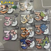 New Pokemon 30th Anniversary Steel Attribute Series Meltan Jirachi Collectible Refrigerator Magnet Home Decoration Ornament Toys