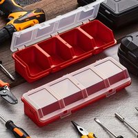 1Pc Multi-Compartment Organizer Box For Screws & Small Parts Durable Plastic Hardware And Jewelry Storage Box