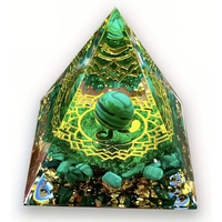 Single Orgone Pyramid Crafted from Peacock Stone, Ideal for Decorating Your Home, Enhancing Your Office Desk, Gift for Holidays