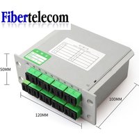 Optical Fiber Splitter 1-2 1-4 1-8 1-16 SC APC Cassette Box Plug-in Type Optical Splitter