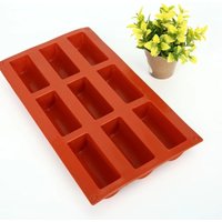 9/12Cavity Large Rectangle Silicone Mold Cereal EnergyBar Maker Chocolate Truffle Brownie Cornbread Cheesecake Soap Butter Mould