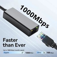 USB C to RJ45 Gigabit Ethernet Adapter 100/1000Mbps USB 3.0 Type C LAN Network Card for MacBook PC Windows Android Network Card