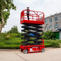 6M self-propelled scissor type aerial work platform hydraulic lifting